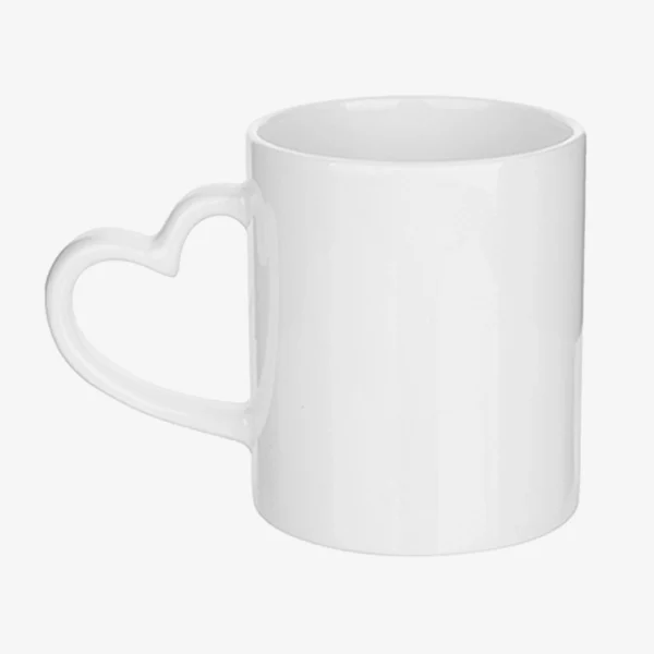 Taza Blanca con Asa de Corazón 11 oz