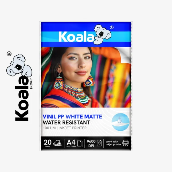 Vinil PP Blanco Mate Resistente al Agua 100 µm A4 - 20 Hojas