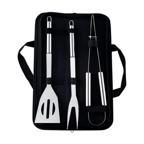 Set Parrillero 3 Piezas con Mango Metálico