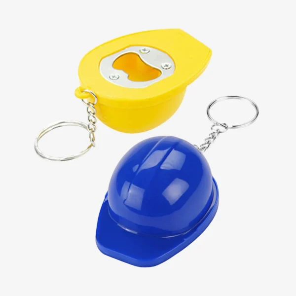 Llavero Casco con Destapador Metálico