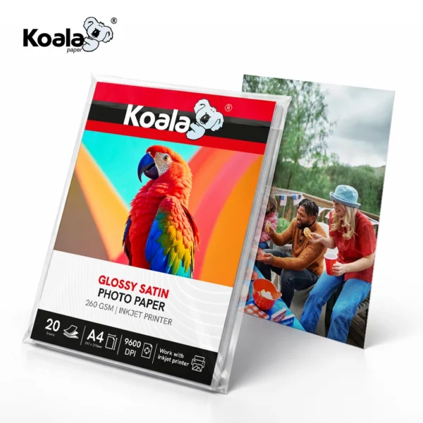 Papel Fotográfico RC Satinado 260 GSM A4 – 20 hojas