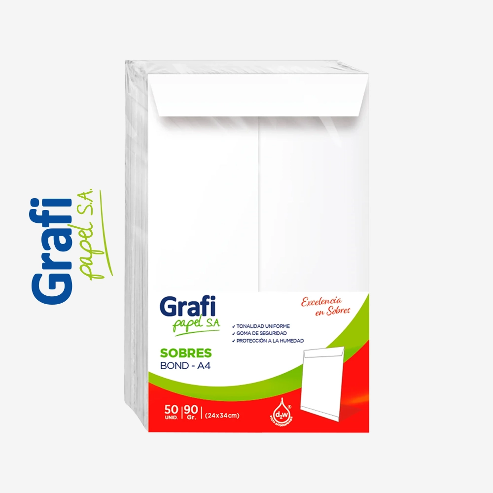 Sobre Blanco A4 24 x 34 cm - 90 grs