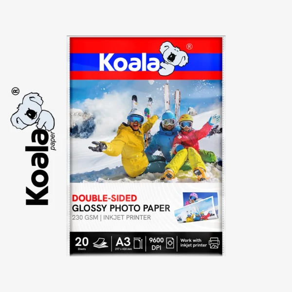 Papel Fotográfico Brillante de Doble Cara 230 GSM A3 - 20 Hojas