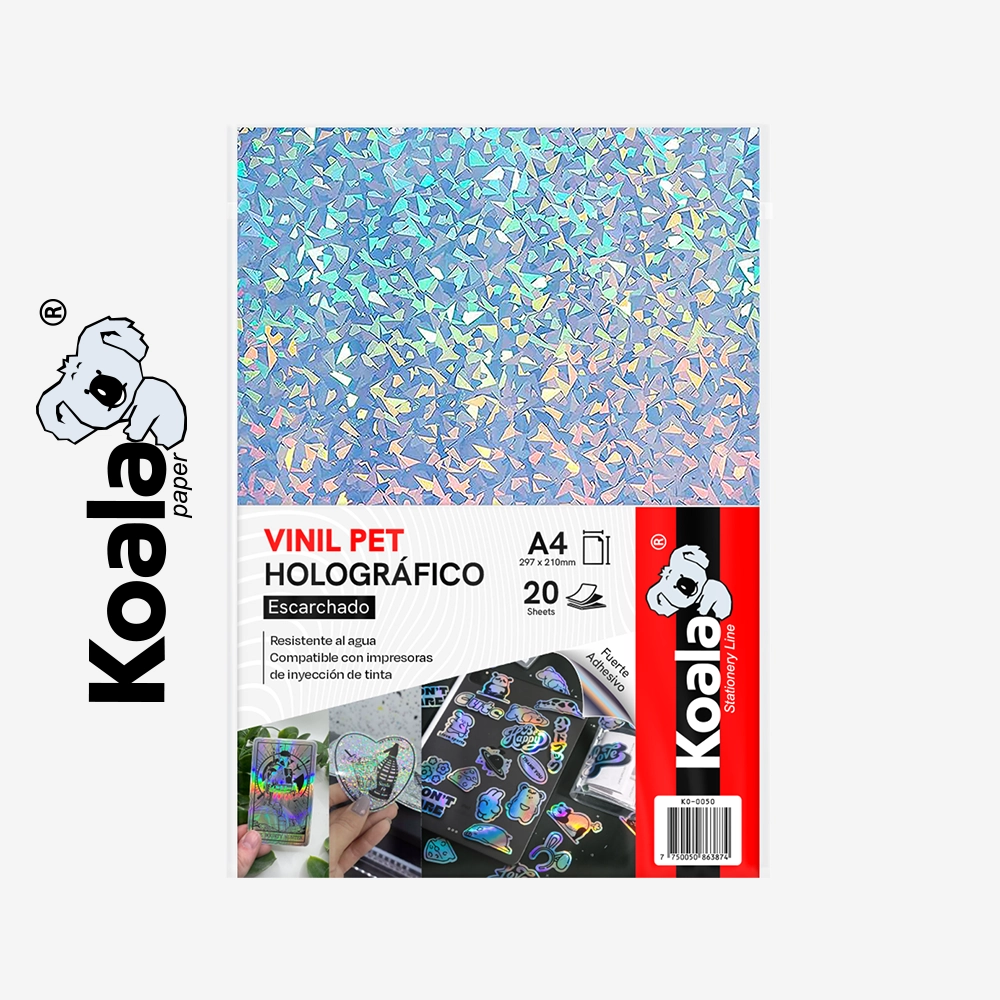Vinil Pet Holográfico Escarchado A4 - 20 Hojas - Imagen 2