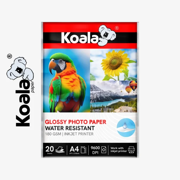 Papel Fotográfico Brillante 180 GSM A4 – 20 Hojas