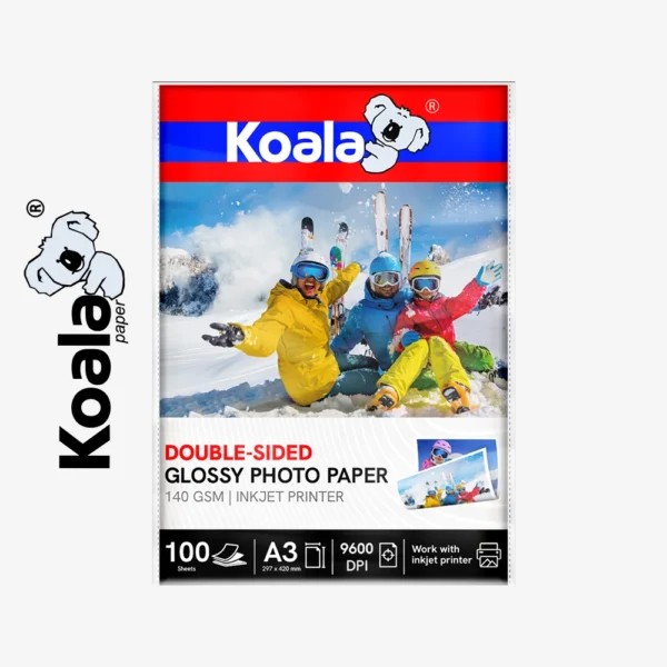 Papel Fotográfico Brillante de Doble Cara 140 GSM A3 - 100 Hojas