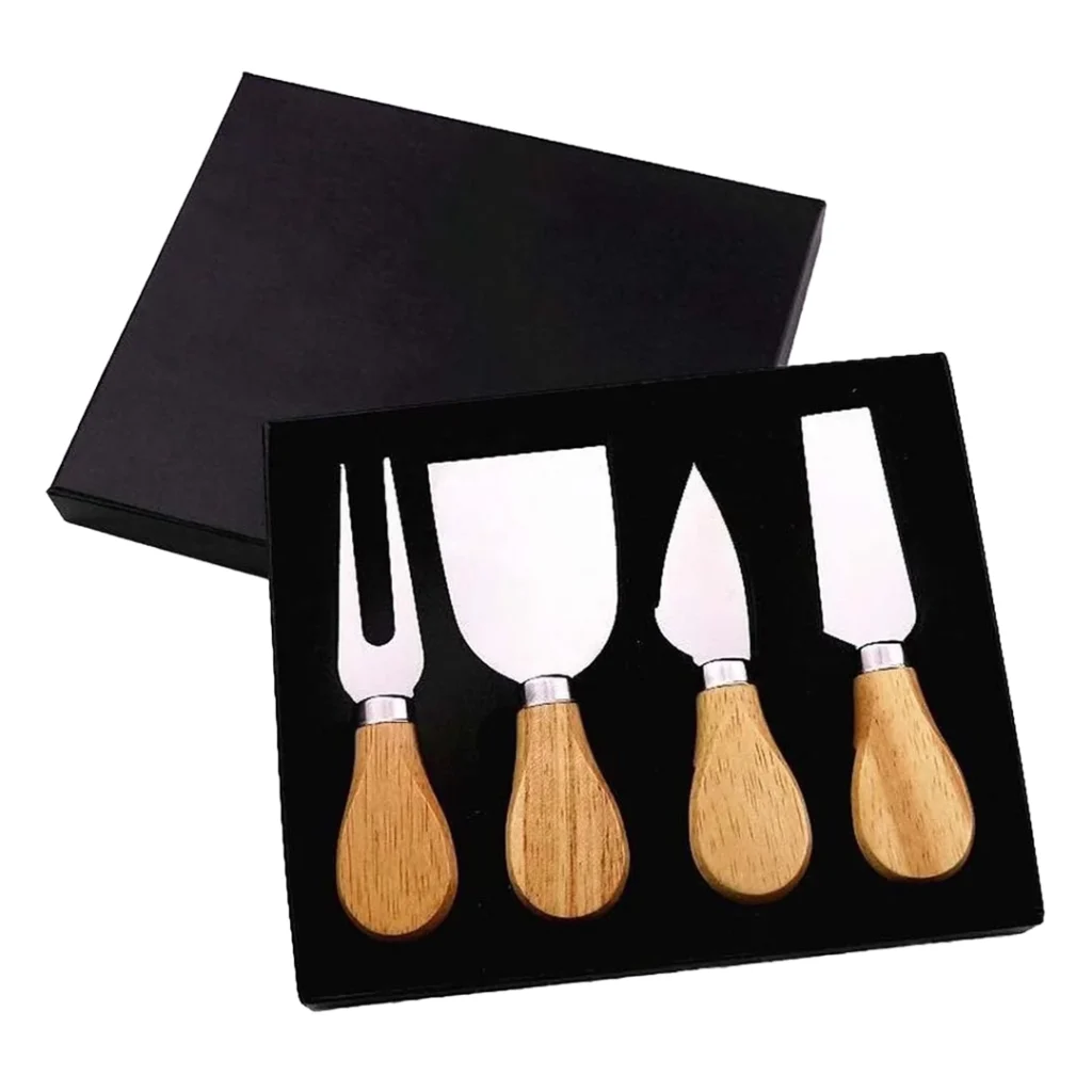 Set de 4 Utensilios para Quesos con Mango de Bambú