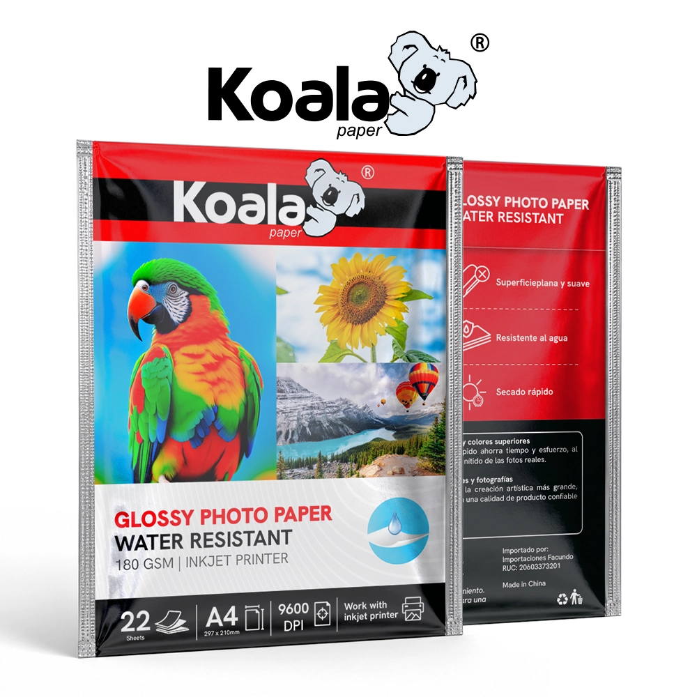Papel Fotográfico Brillante 180 GSM A4 – 22 Hojas