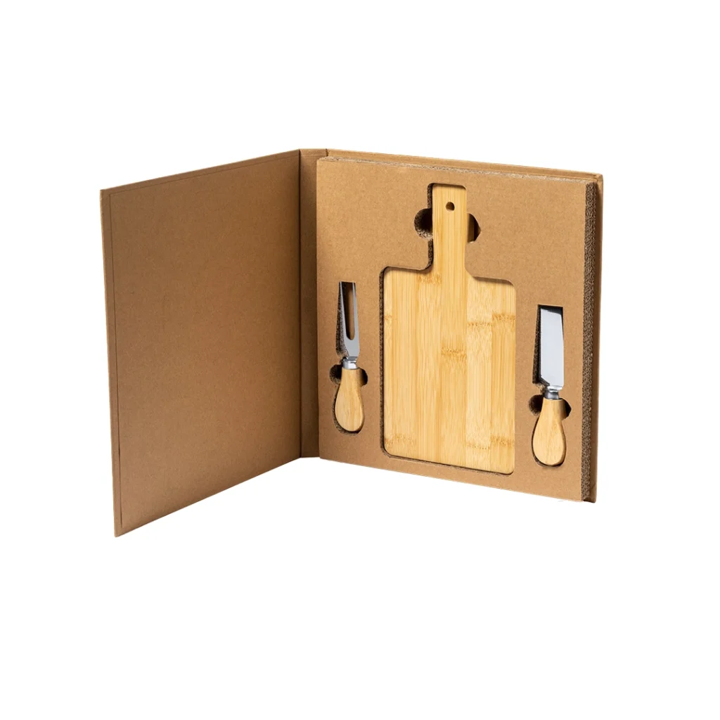 Set para Quesos con Tabla de Bambú en Estuche - Imagen 2