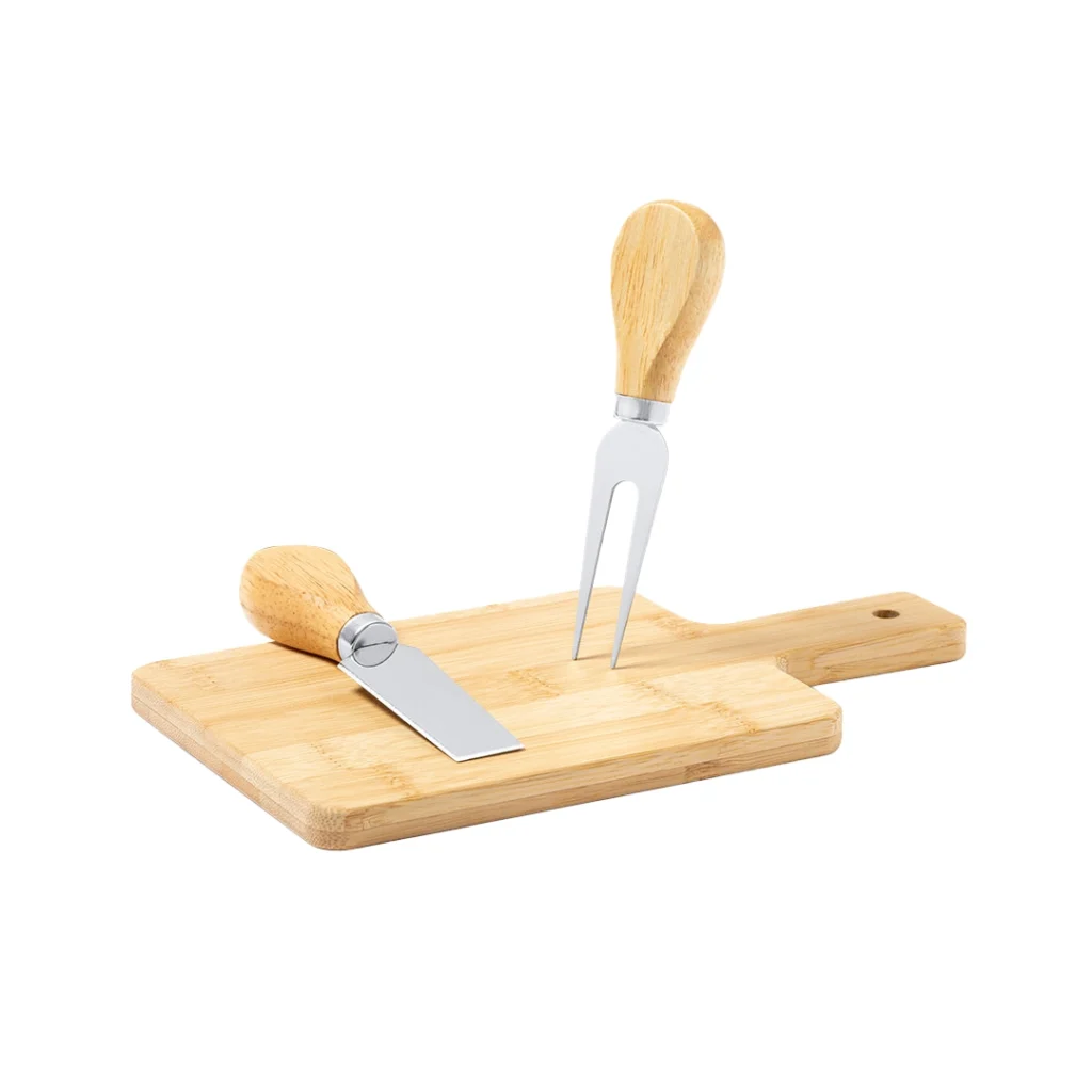 Set para Quesos con Tabla de Bambú en Estuche - Imagen 3