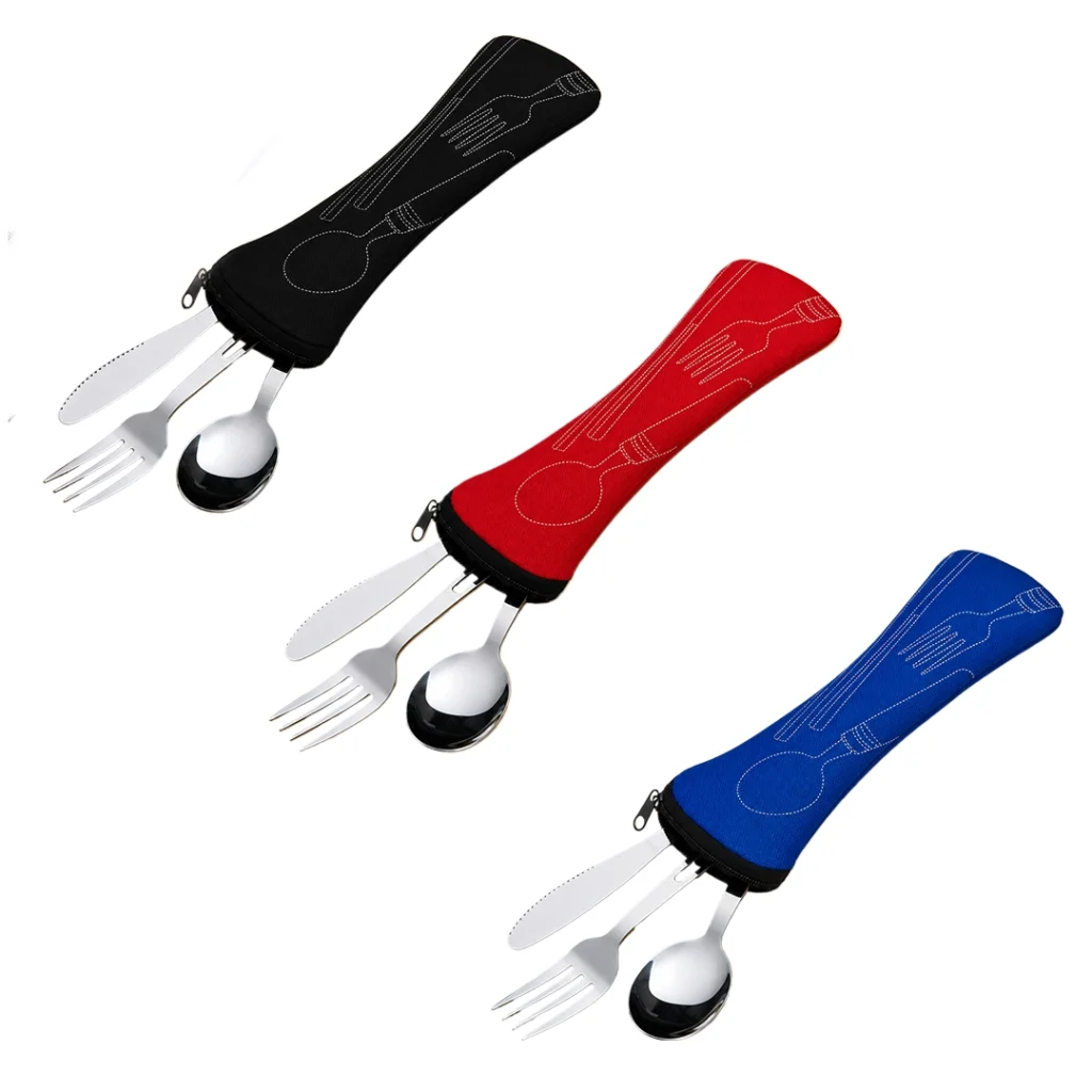 Set de Cubiertos Portátil de 3 Piezas con Estuche - Imagen 2