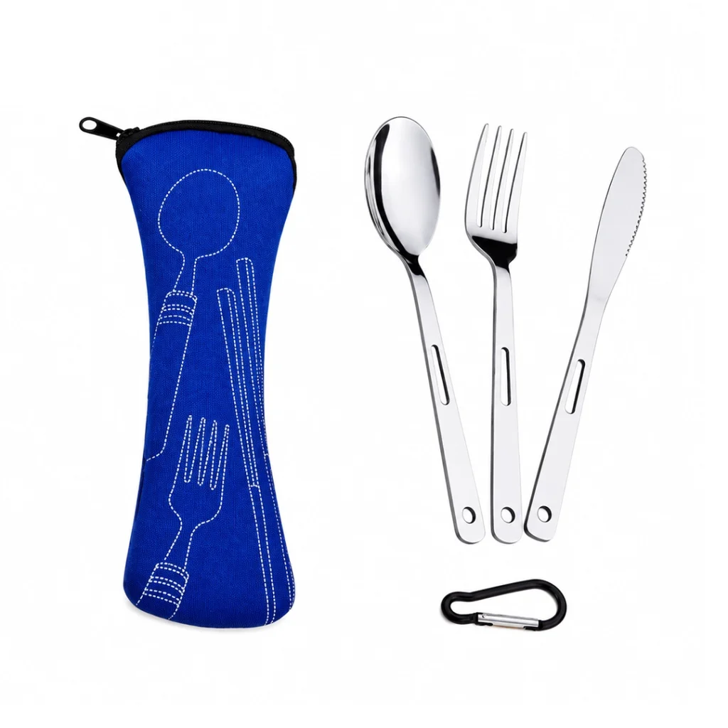 Set de Cubiertos Portátil de 3 Piezas con Estuche - Imagen 3