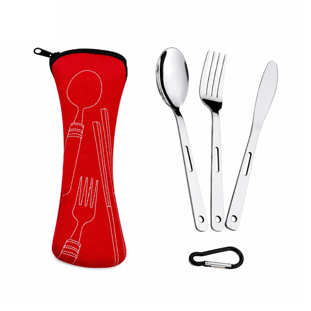 Set de Cubiertos Portátil de 3 Piezas con Estuche - Imagen 4
