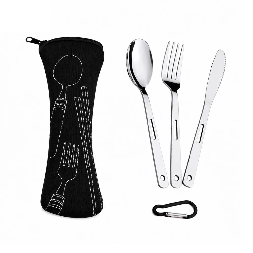 Set de Cubiertos Portátil de 3 Piezas con Estuche - Imagen 5