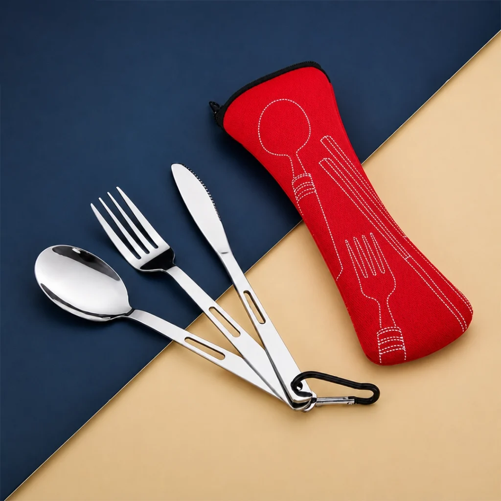 Set de Cubiertos Portátil de 3 Piezas con Estuche - Imagen 6