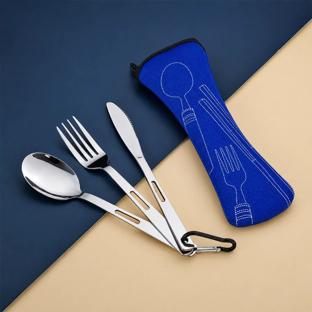 Set de Cubiertos Portátil de 3 Piezas con Estuche - Imagen 7