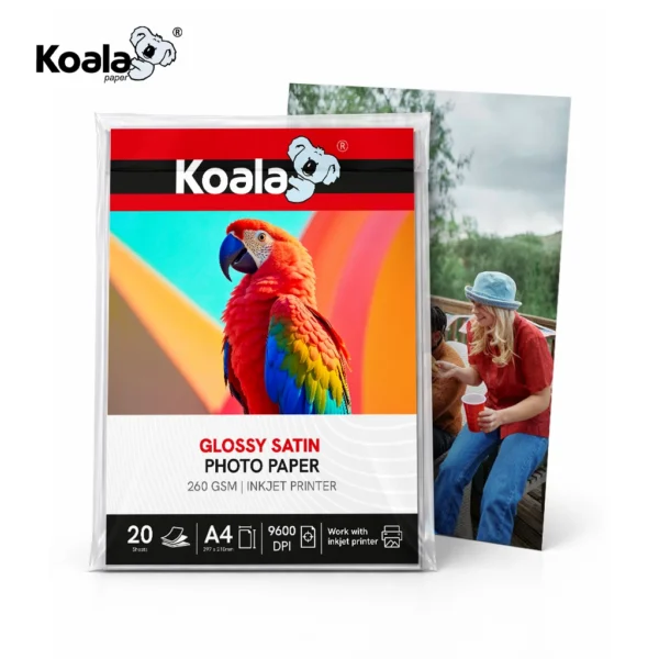Papel Fotográfico RC Satinado 260 GSM A4 – 20 hojas